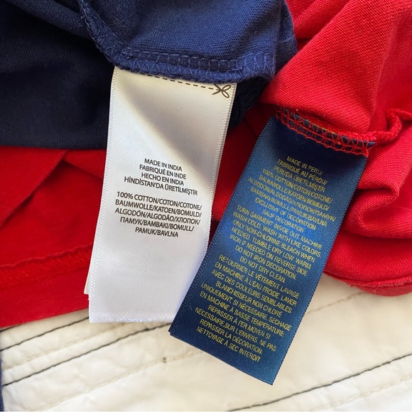 Polo by Ralph Lauren Short Sleeved Tee Bundle In Classic Red And Navy sz Boys 5 - Picture 4 of 6